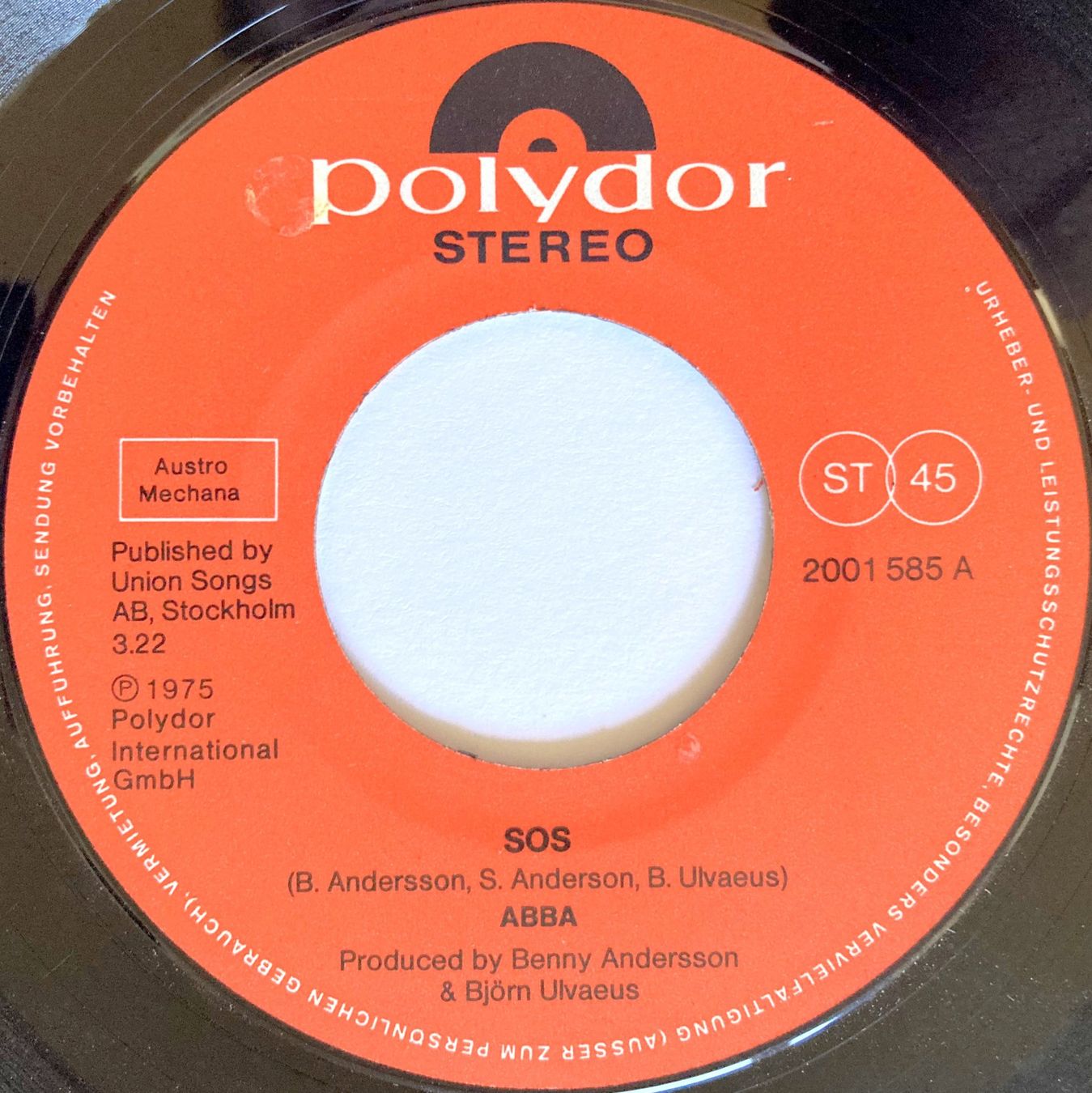 Schallplatten: ABBA - S.O.S – Gebraucht aus Bottens von hotter-than-hell 2