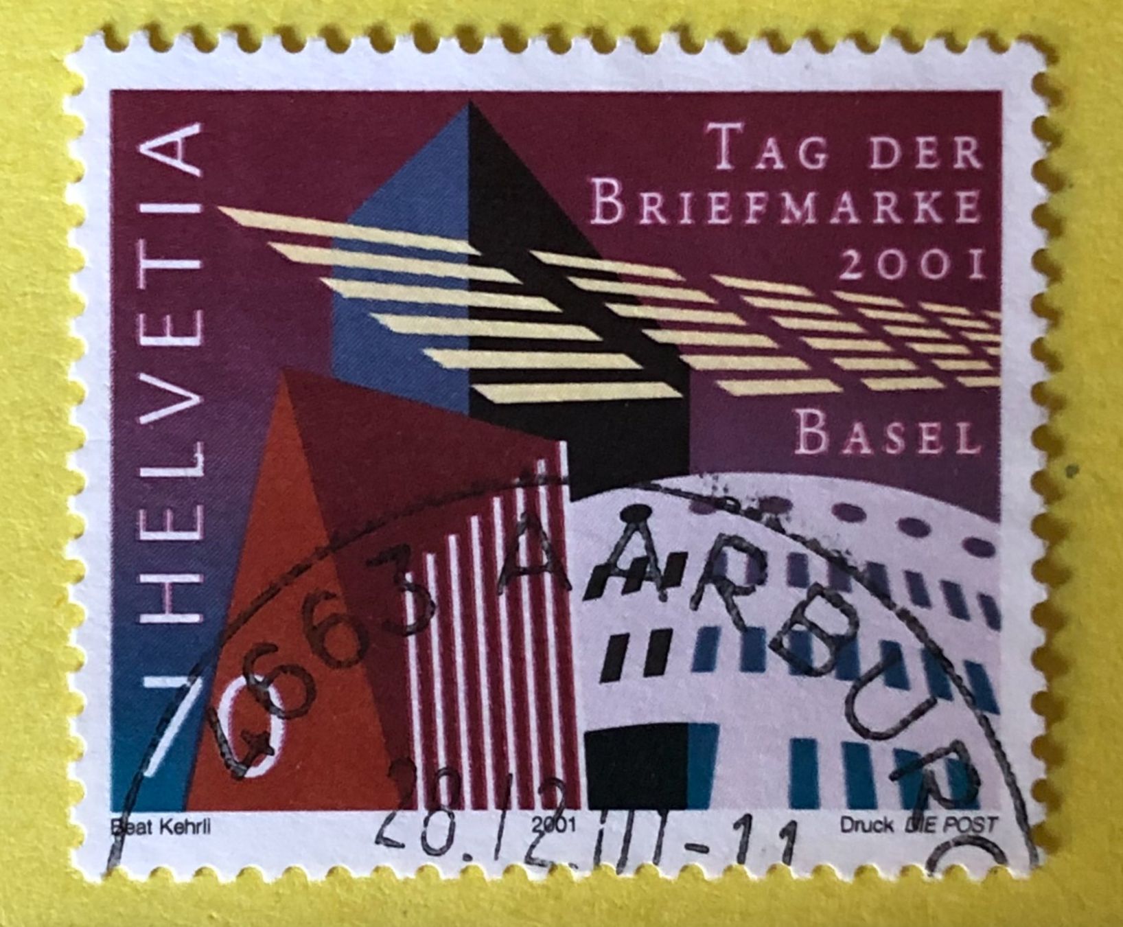 Tutti i francobolli: Nr.1038 GESTEMPELT Moderne Architektur in Basel 2001  – Usato da Aarau venduto da Billa007