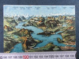 LUZERN 4WALDSTÄTTER + ZUG-SEE PANORAMA LU AK