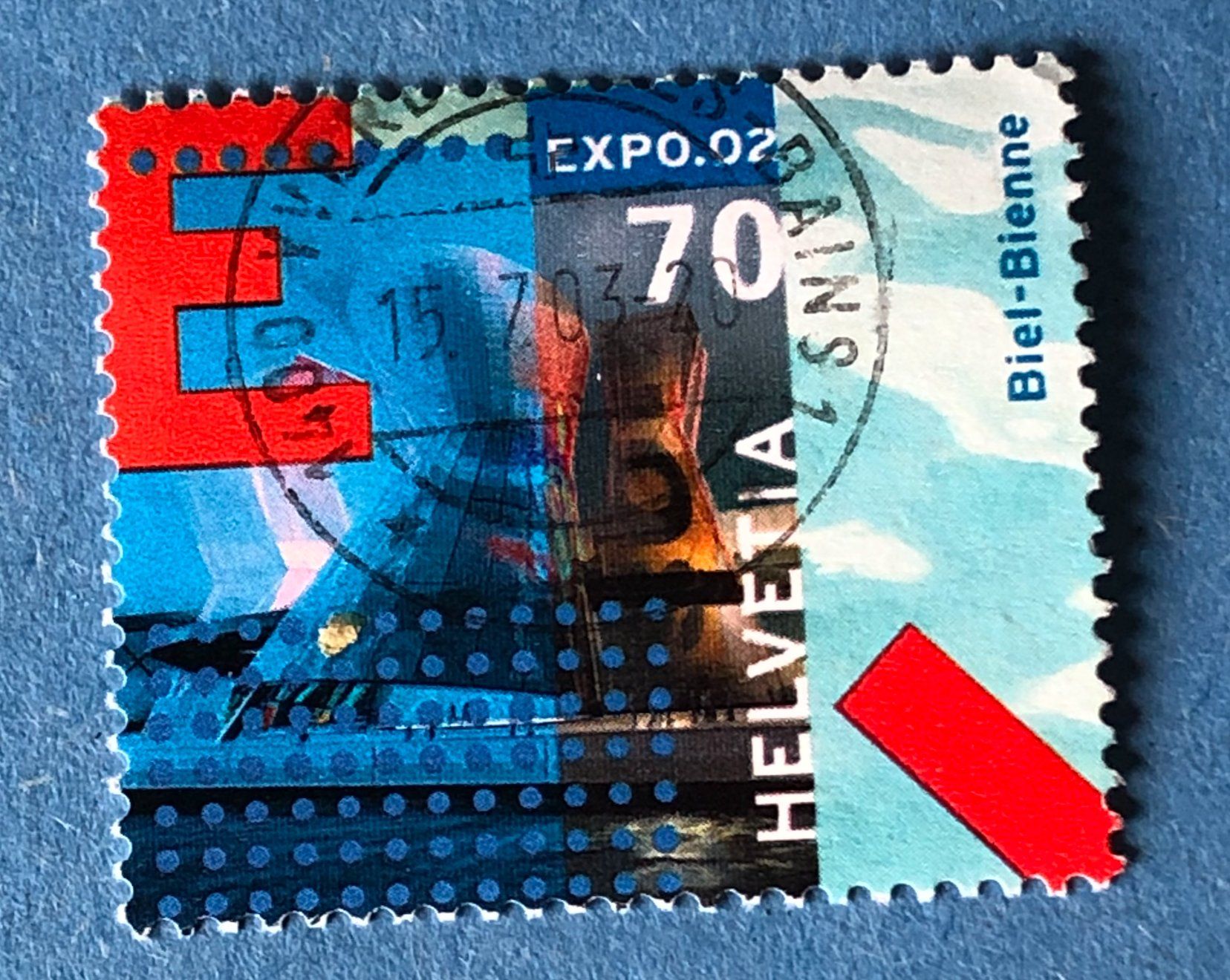 Alle Briefmarken: Nr.1041 GESTEMPELT Arteplage Biel 2002  – Gebraucht aus Aarau von Billa007