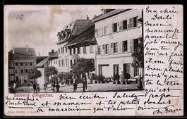 AK Avenches, Platz mit Brunnen