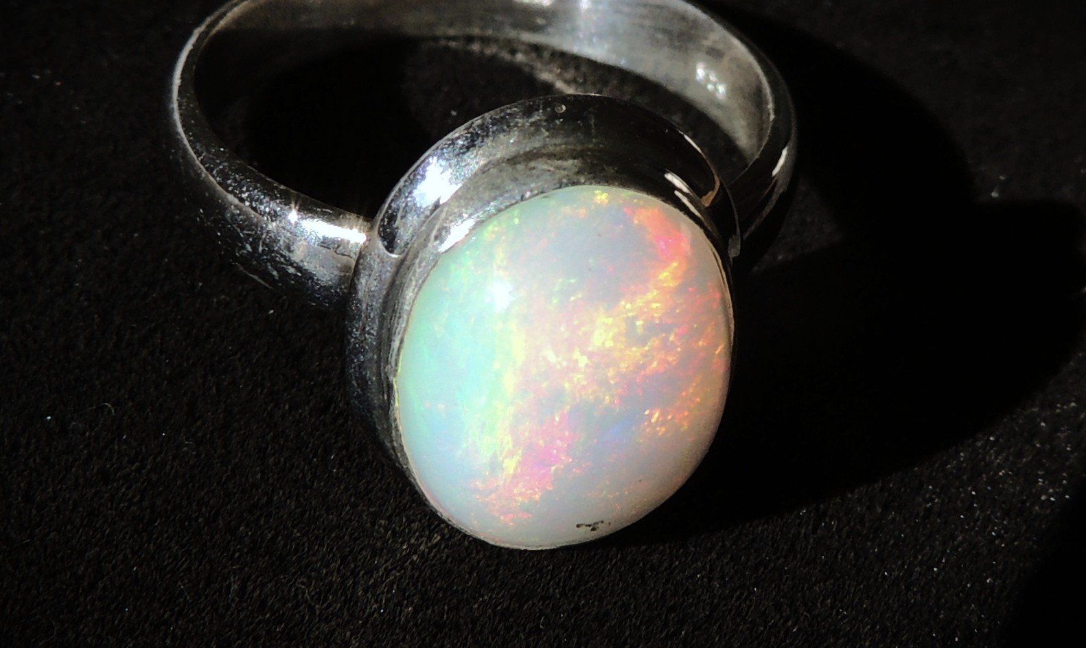 Anelli: Äthiopischer Opal Fingerring Gr. 60 – Usato da Waldenburg venduto da schaller707 7
