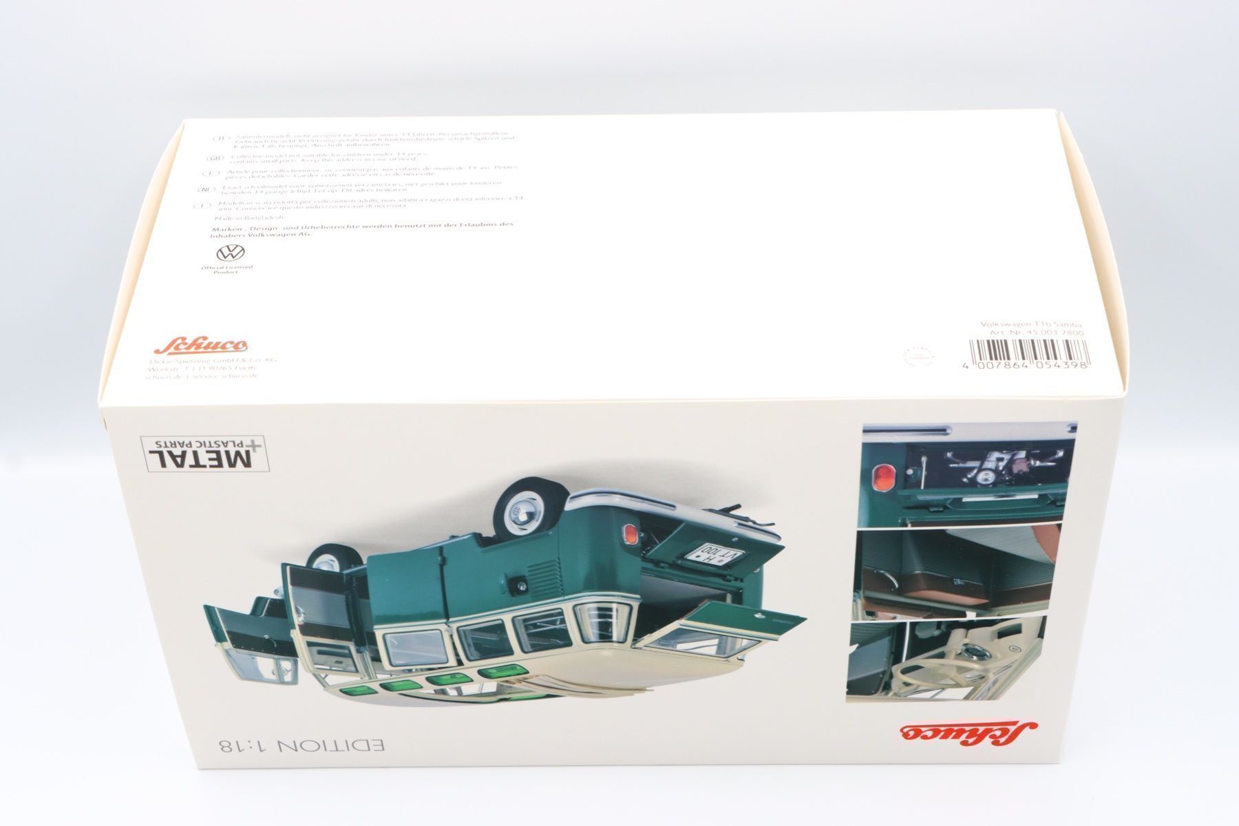 Volkswagen Modellautos: VW T1b Samba 1958 1:18 Schuco – Neu und originalverpackt aus Bühl b.Aarberg von modelldiecast 1