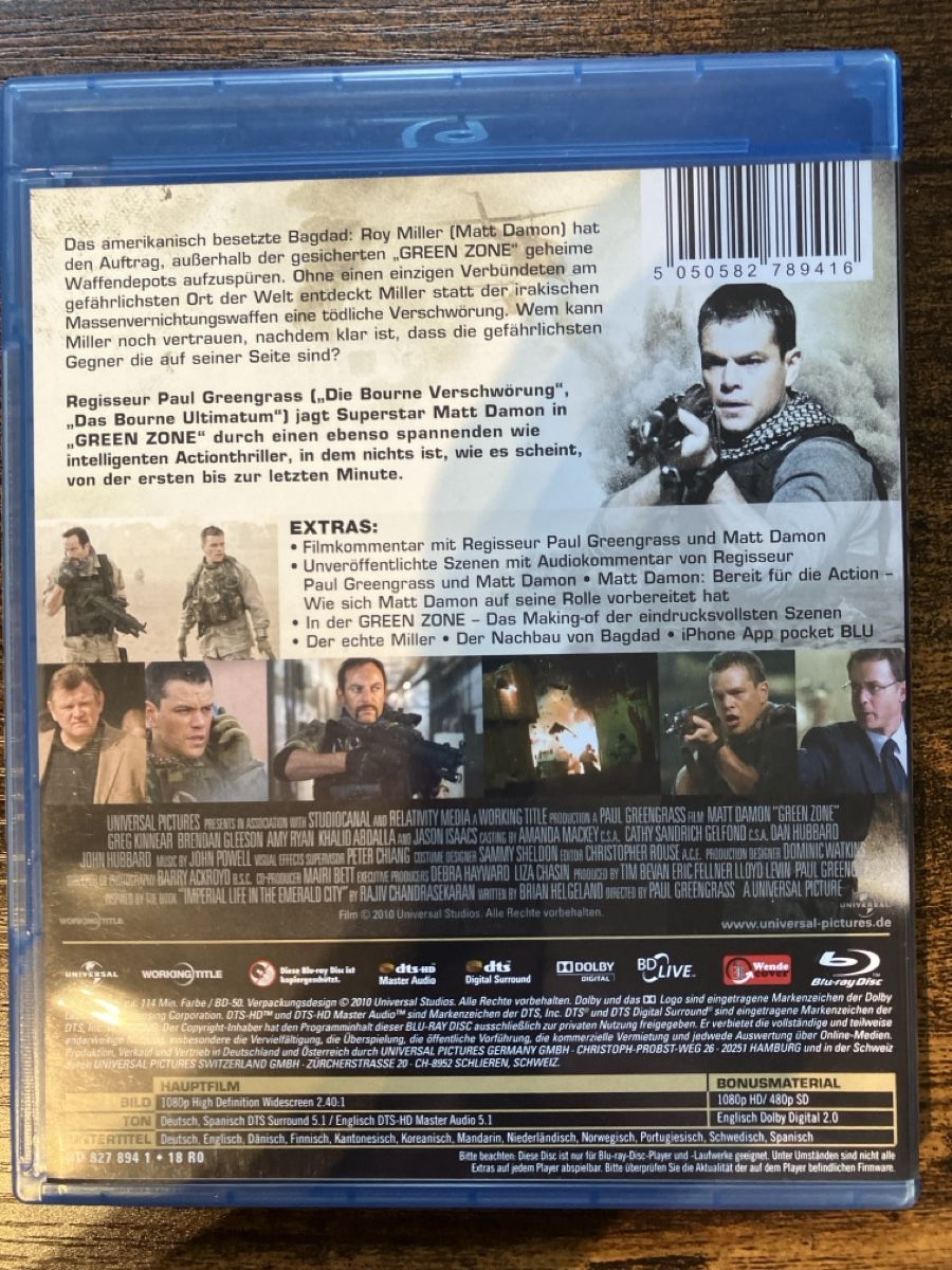 Tutti i DVDs: Green Zone BluRay – Usato da Glarus venduto da Jhuber78 1