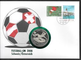 Münzbrief Fussball EM 2008 CH/A St. Jakob-Park Basel
