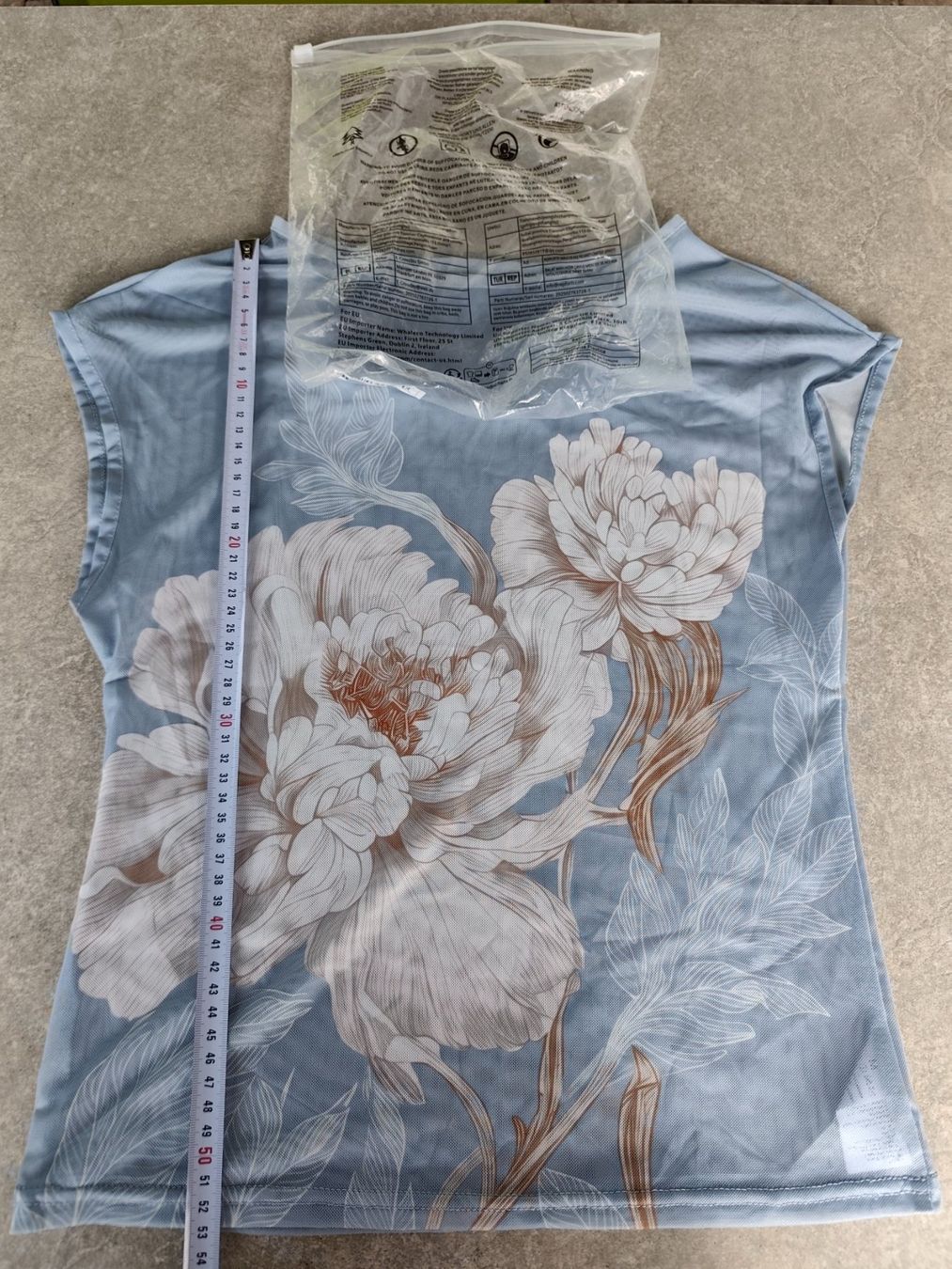 T-shirt: T-Shirt hellblau Blumenmuster Grösse M neu – Nuovo e nell'imballaggio originale da Eschenbach LU venduto da Orchi