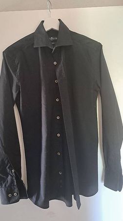 Chemise homme Café Coton, exclusive, noire. Taille 37 / 14½.