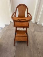 Antiker Kinderhochstuhl aus Holz, Vintage Look Top!