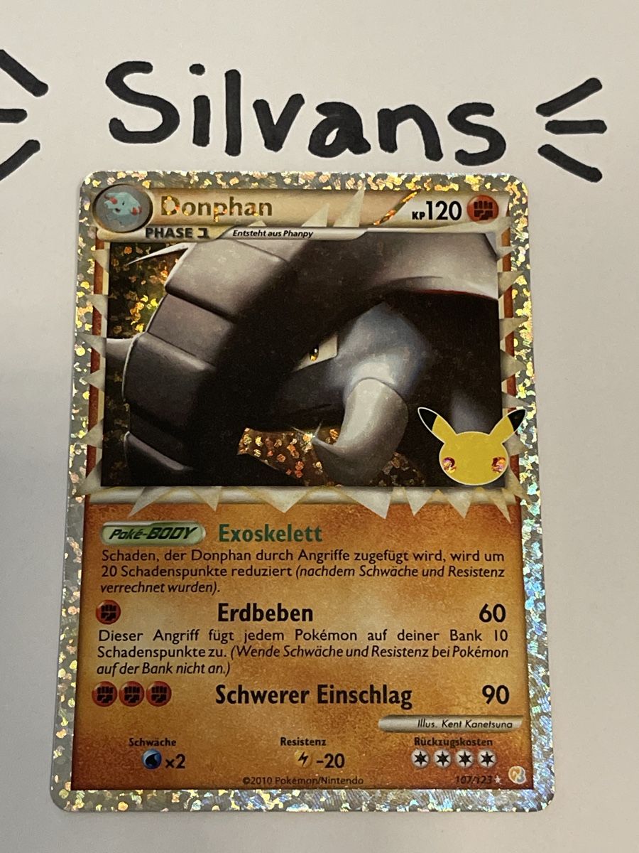 Pokémon Carte collezionabili: Donphan Celebrations Anniversary 25th Deutsch – Nuovo (secondo la descrizione) da Wil SG venduto da Silvans