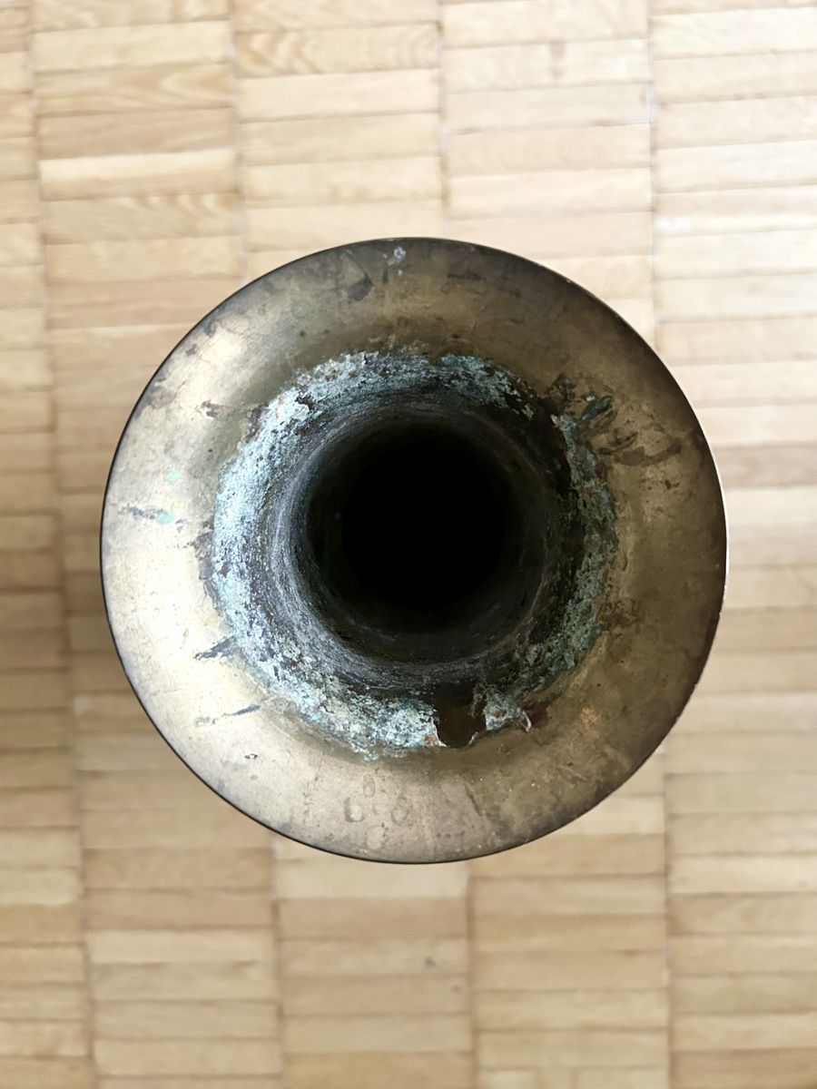 Vasen & Gefässe: Vintage Messing Vase mit bunten Details – Gebraucht aus Stäfa von yumai1 3