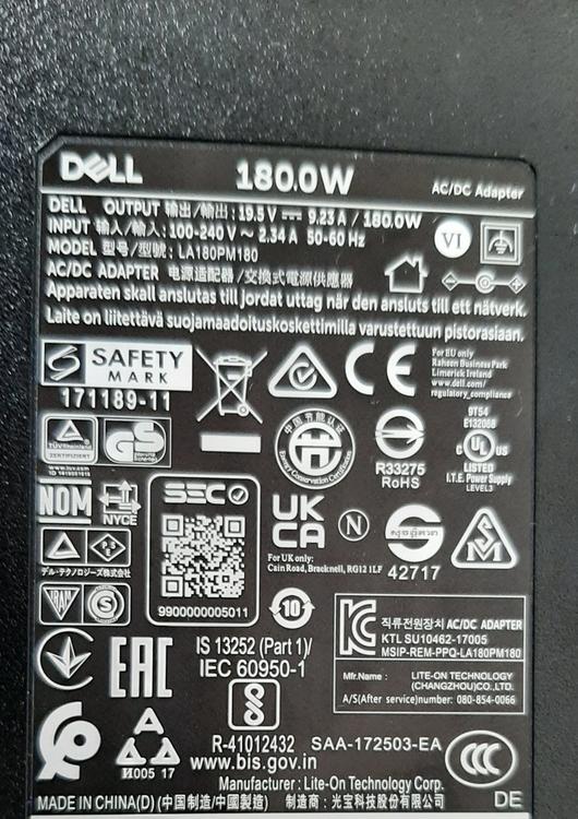 Genuine Dell 19.5V,9.23A 180W AC Power Adapter Charger For Dell Dell - View #7
