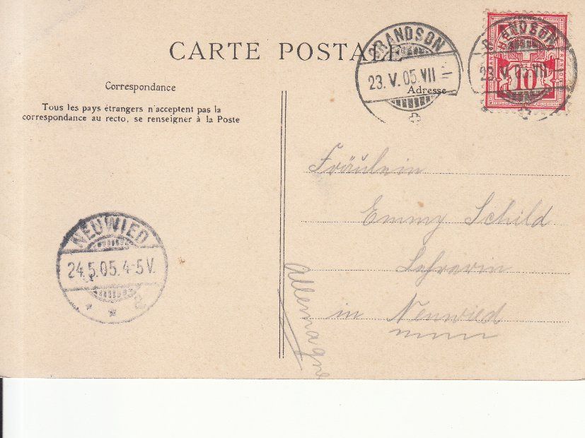 Cartoline postali: Le Saut du Doubs 1905 – Usato da Bürglen TG venduto da StampGraf 1