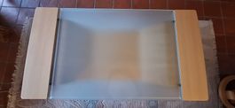 Salontisch Glas/Holz massiv