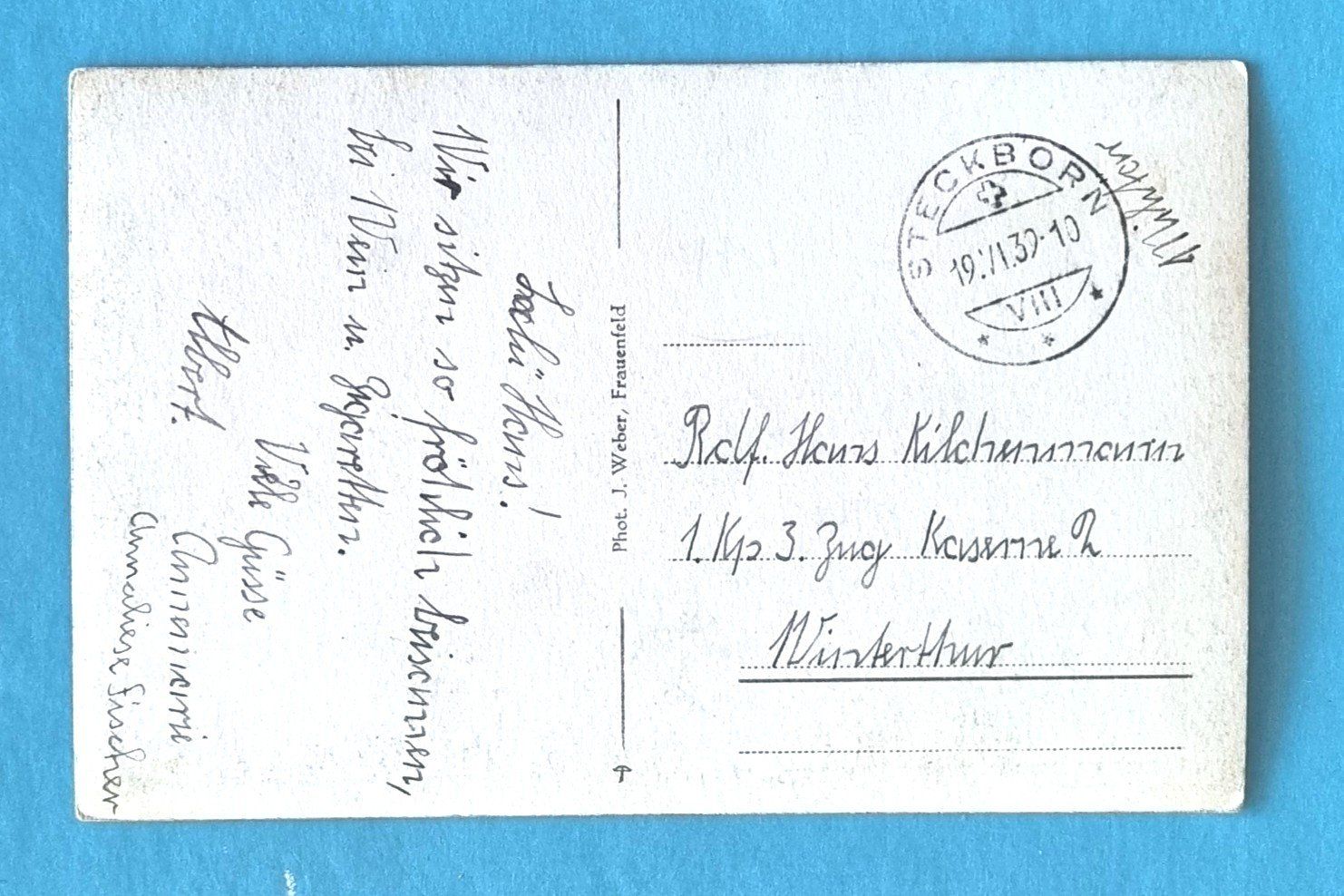 Ansichtskarten: Berlingen - Cafe Conditorei Seegarten - 1939 – Gebraucht aus Rothrist von RROENK 1