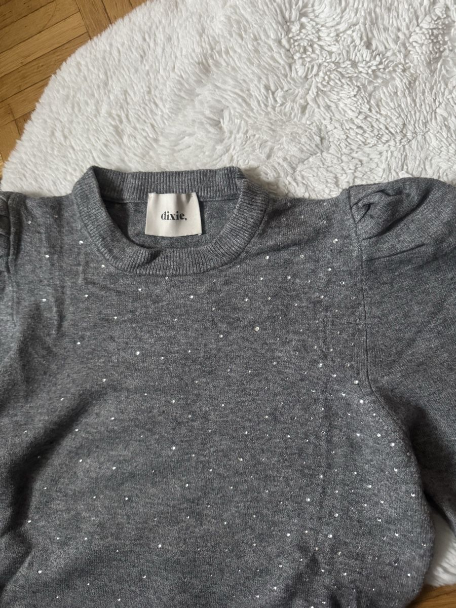 Kleider: Dixie Strickkleid grau mit Strasssteinen Grösse S – Neu (gemäss Beschreibung) aus Kriens von mav_hd9r 3