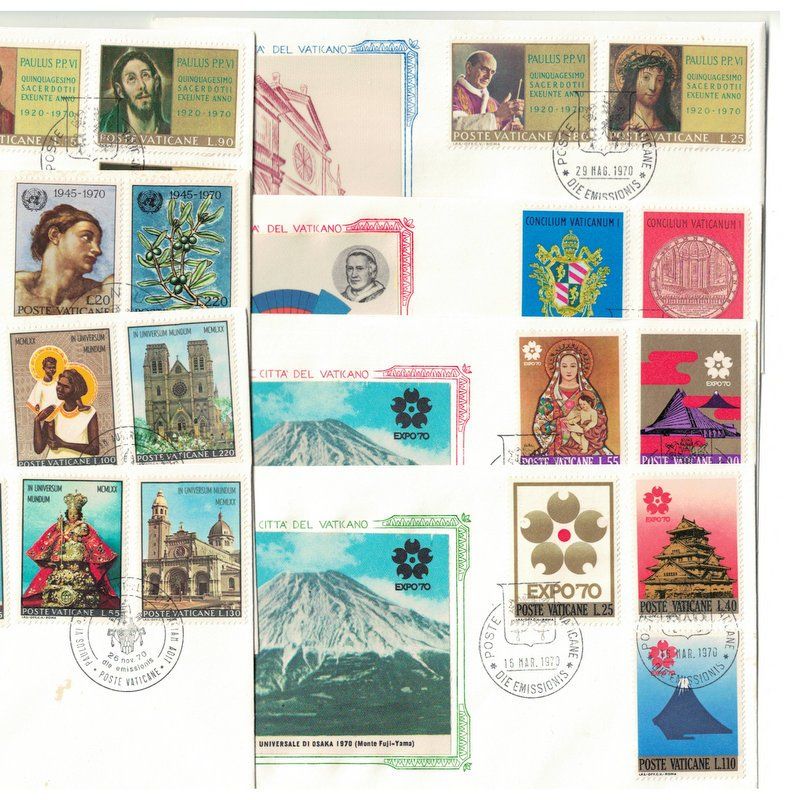 Tutti i francobolli: 8 FDC - Vatican 1971 – Nuovo (secondo la descrizione) da Bonstetten venduto da Pinguin75