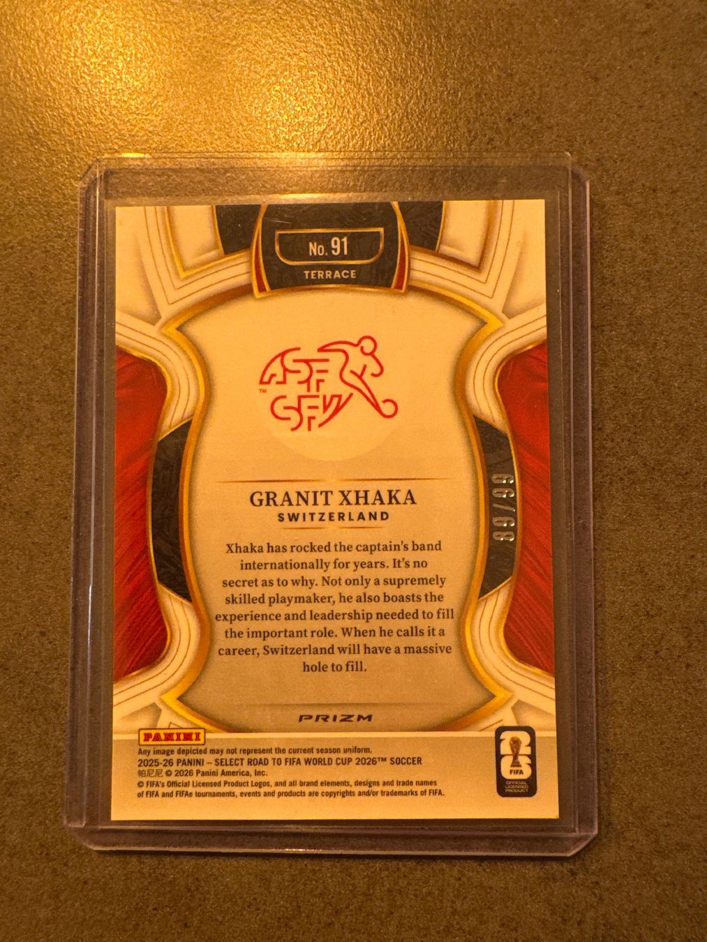 Topps Carte collezionabili: Panini Select Granit Xhaka /99 – Nuovo (secondo la descrizione) da Winterthur venduto da Fischinho 1