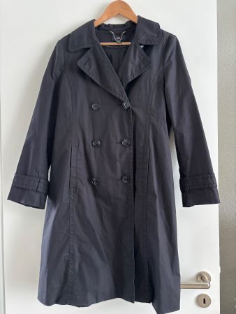 Trenchcoat schwarz, Gr. 38