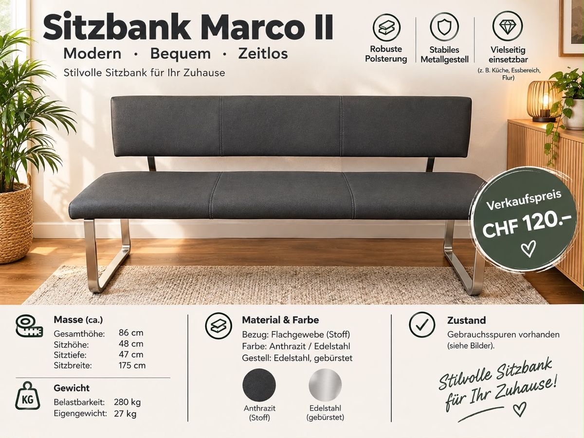 Panchine: Sitzbank Marco – Usato da Eiken venduto da nat_d76l