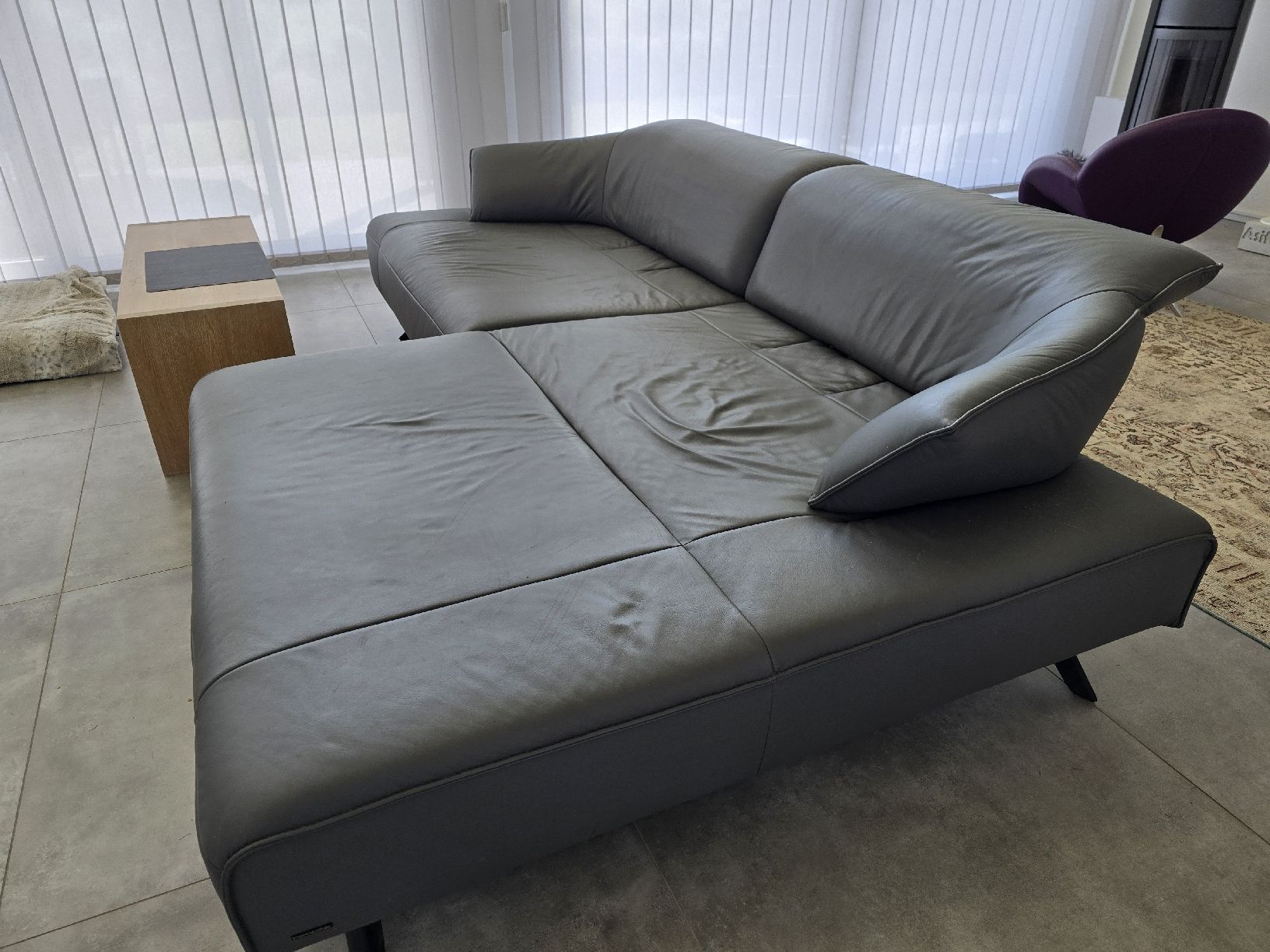 Himolla Divani: HIMOLLA Signa 1052 LEDERSOFA grau – Usato da Bressaucourt venduto da Fridolin444 3
