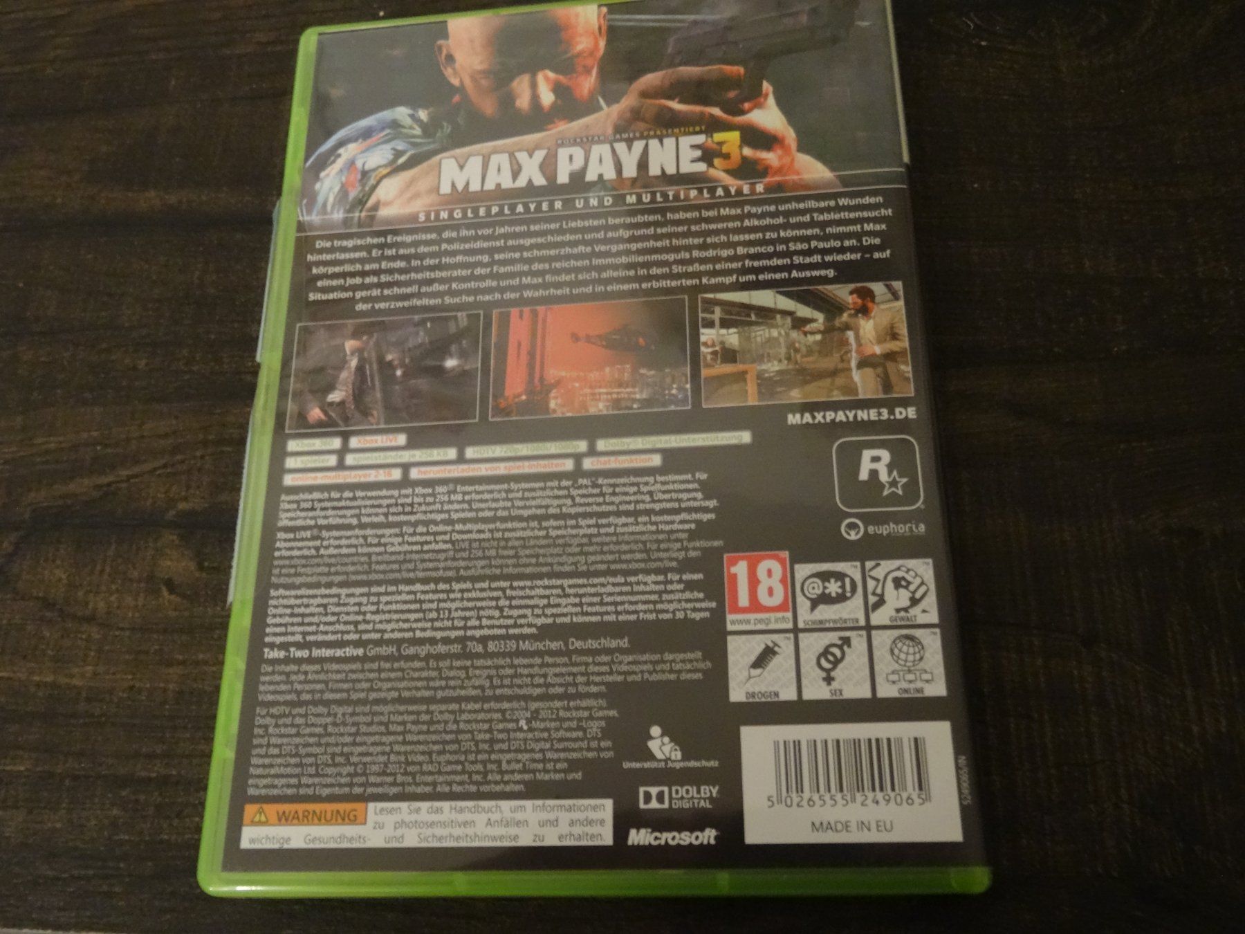 Microsoft Giochi: Max Payne 3 XBOX 360 – Usato da Olten venduto da Disc-Verkauf 2