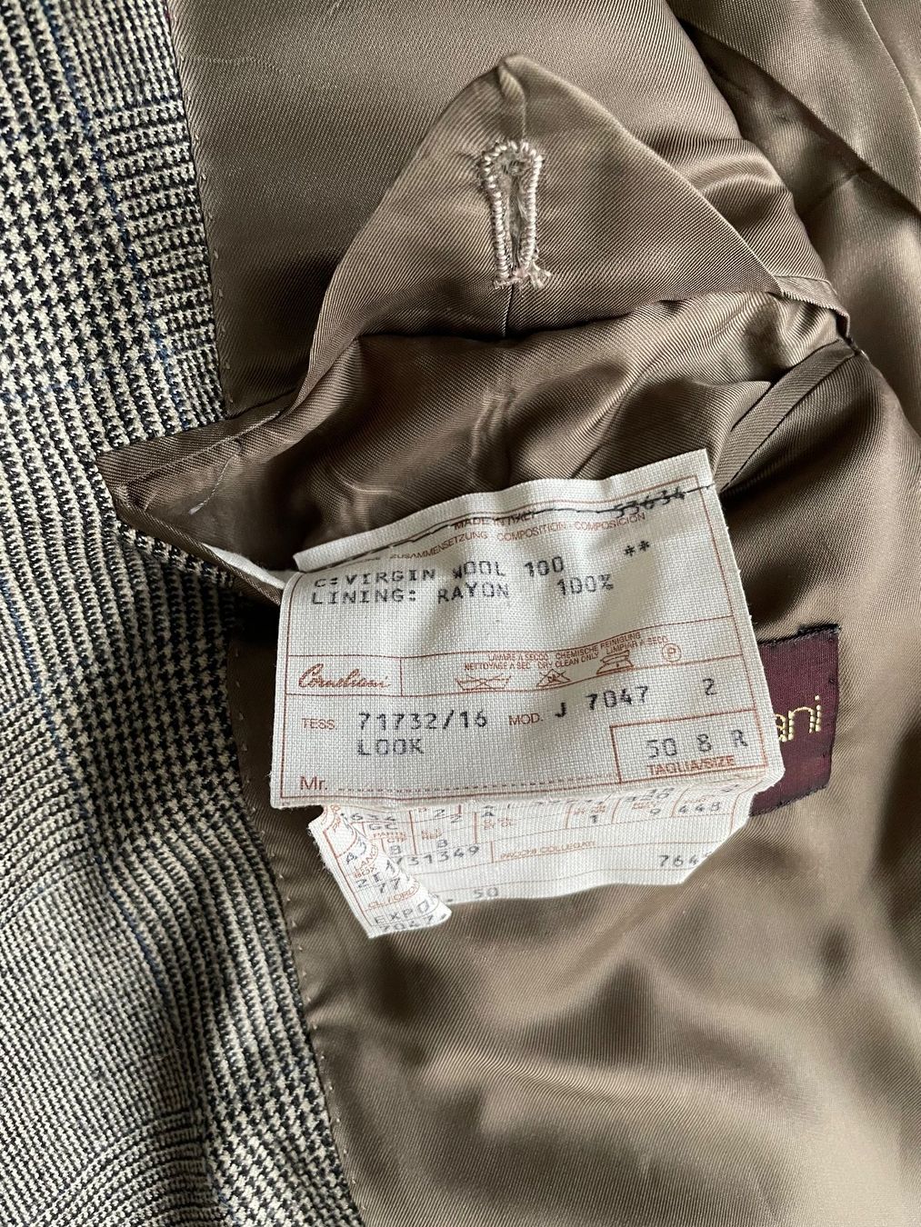 Corneliani Giacche: Corneliani Doppelreiher Blazer Glen Check grau/blau – Usato da Lyss venduto da Sandroloco 9