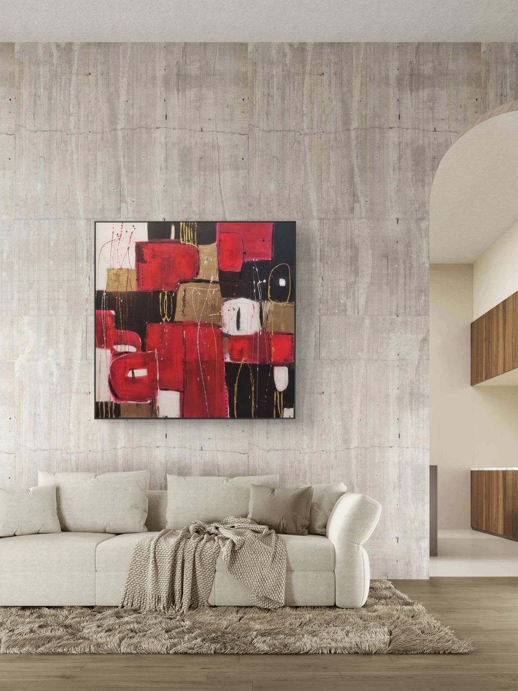 Gemälde: Originales abstraktes Bild 90x90cm – Neu (gemäss Beschreibung) aus Urdorf von Contra8 1