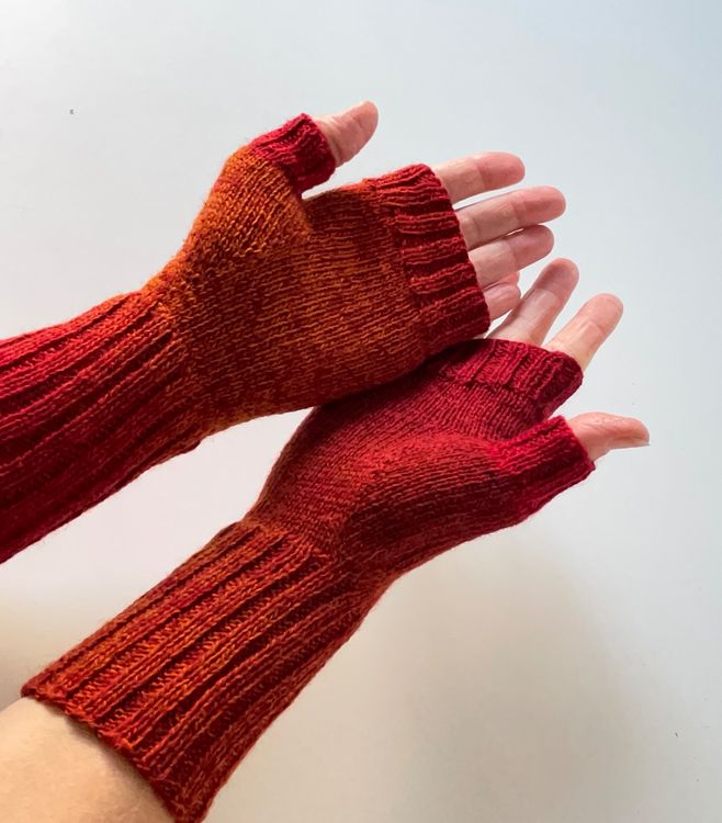 Symphonyw Damen Armstulpen - Gestreift, Fingerlos, 30cm