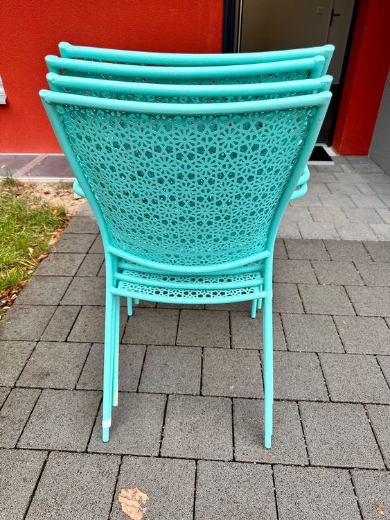 4 Gartenstühle metall stapelbar Kaufen auf Ricardo