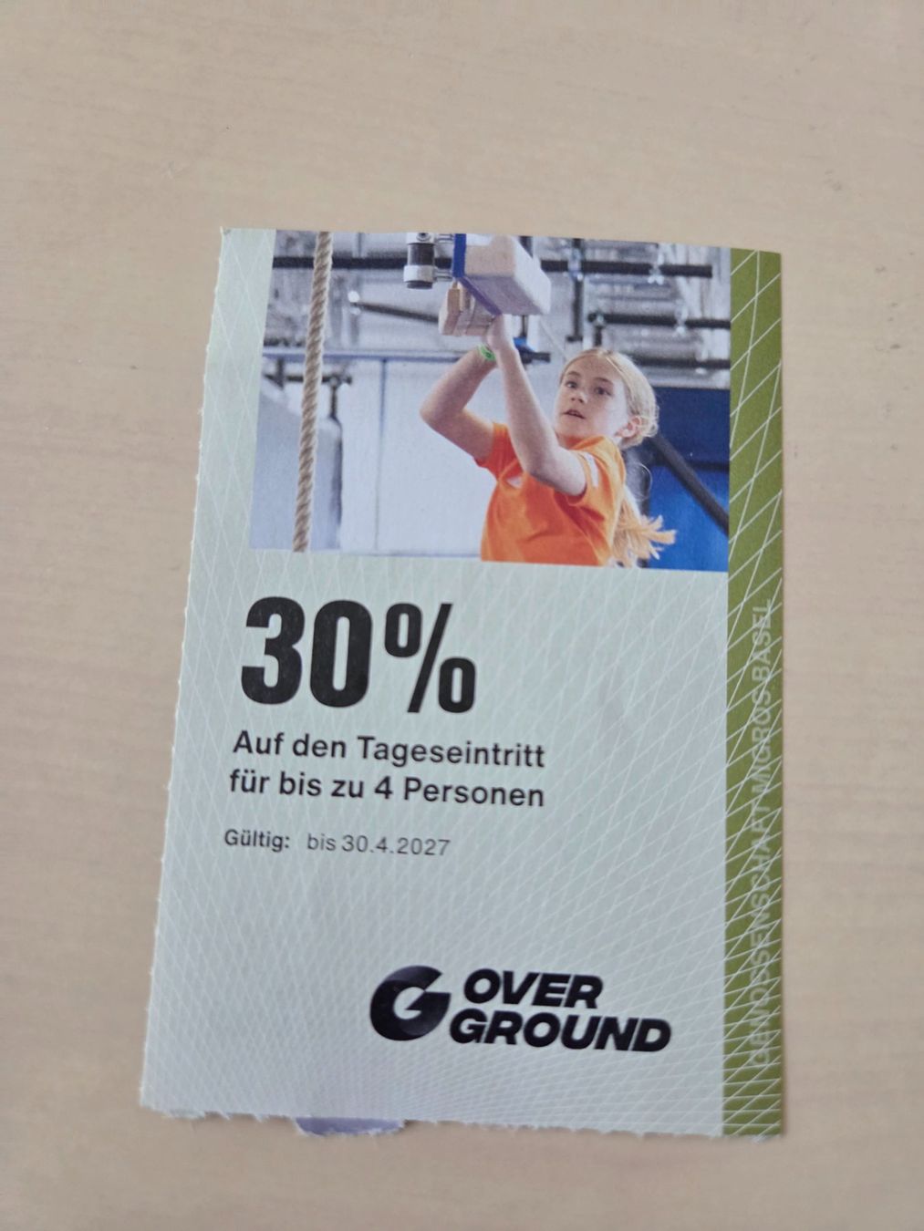Bons: Gutschein Overground Basel – D'occasion à Liestal par ITOlio