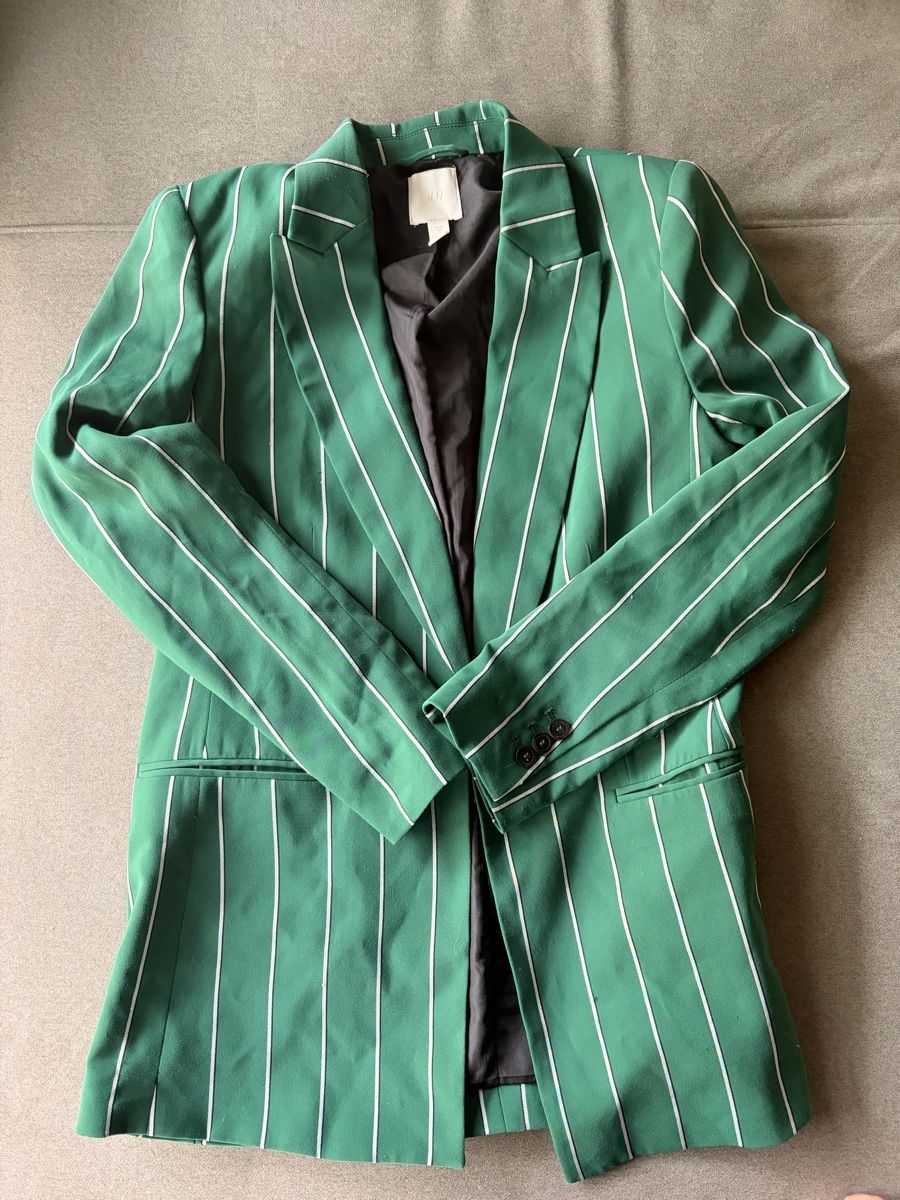 Giacche: Giacca H&M verde a righe, taglia 38  – Usato da Bellinzona venduto da ali_nl98