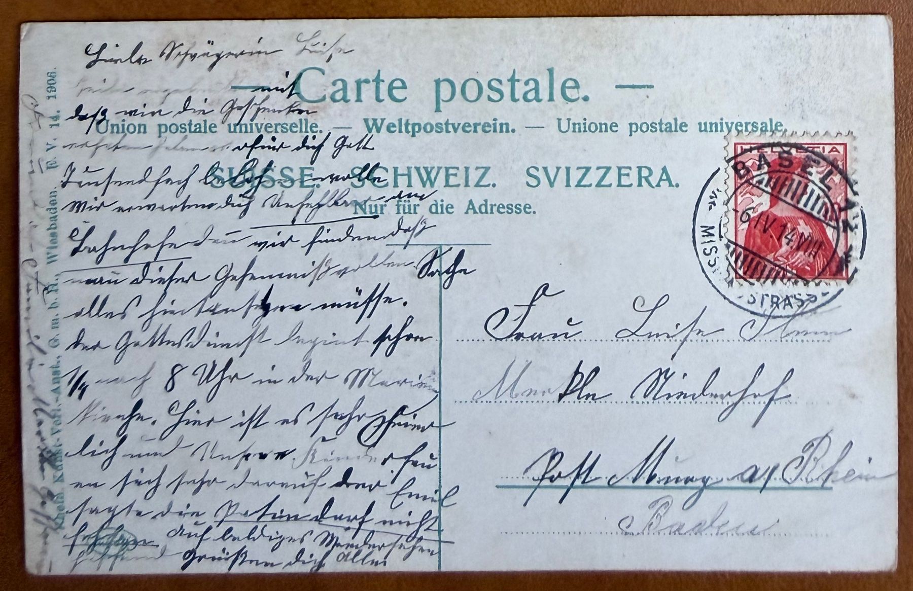 Cartoline postali: Gruss aus Basel - 1914 – Usato da Lutry venduto da Ediego 2