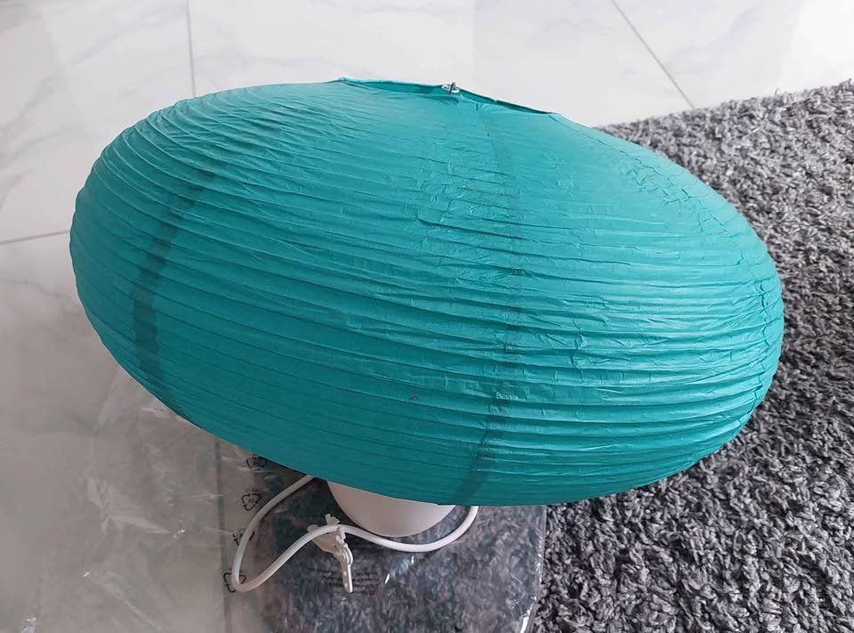 Lampade: Türkis Papier Lampenschirm - ungebraucht. – Nuovo (secondo la descrizione) da Aarburg venduto da Glitzerschein 2