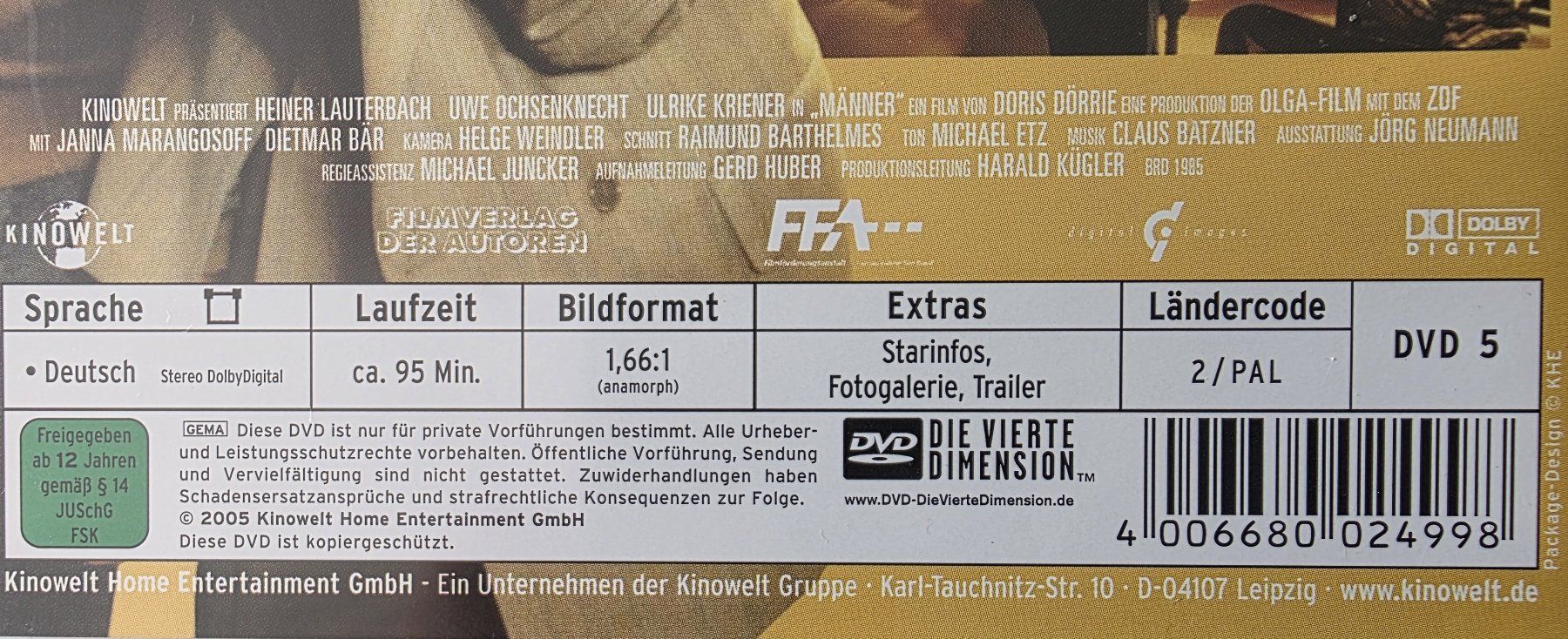 Alle DVDs: DVD Männer - Heiner Lauterbach – Gebraucht aus Oetwil am See von fineli2 1
