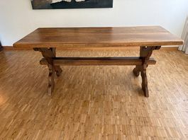 Antiker Klostertisch aus Nussbaum