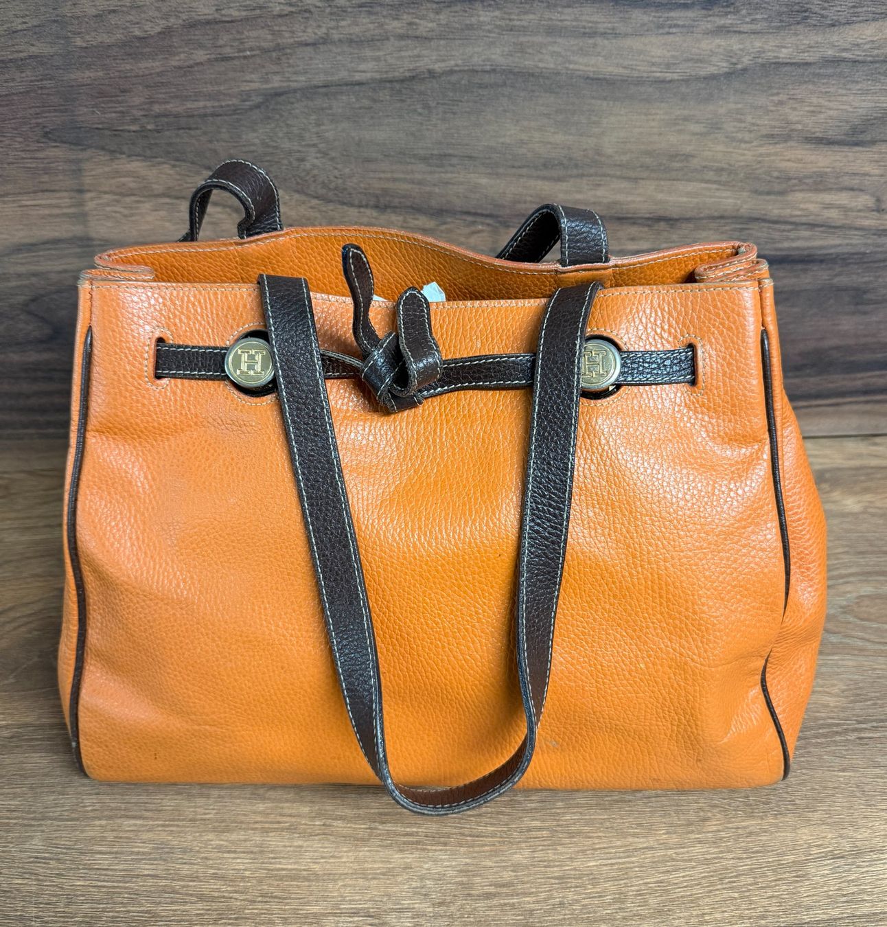 Borse da donna: Handtasche Leder Orange Marke H Damen – Usato da Nussbaumen AG venduto da olitech5415