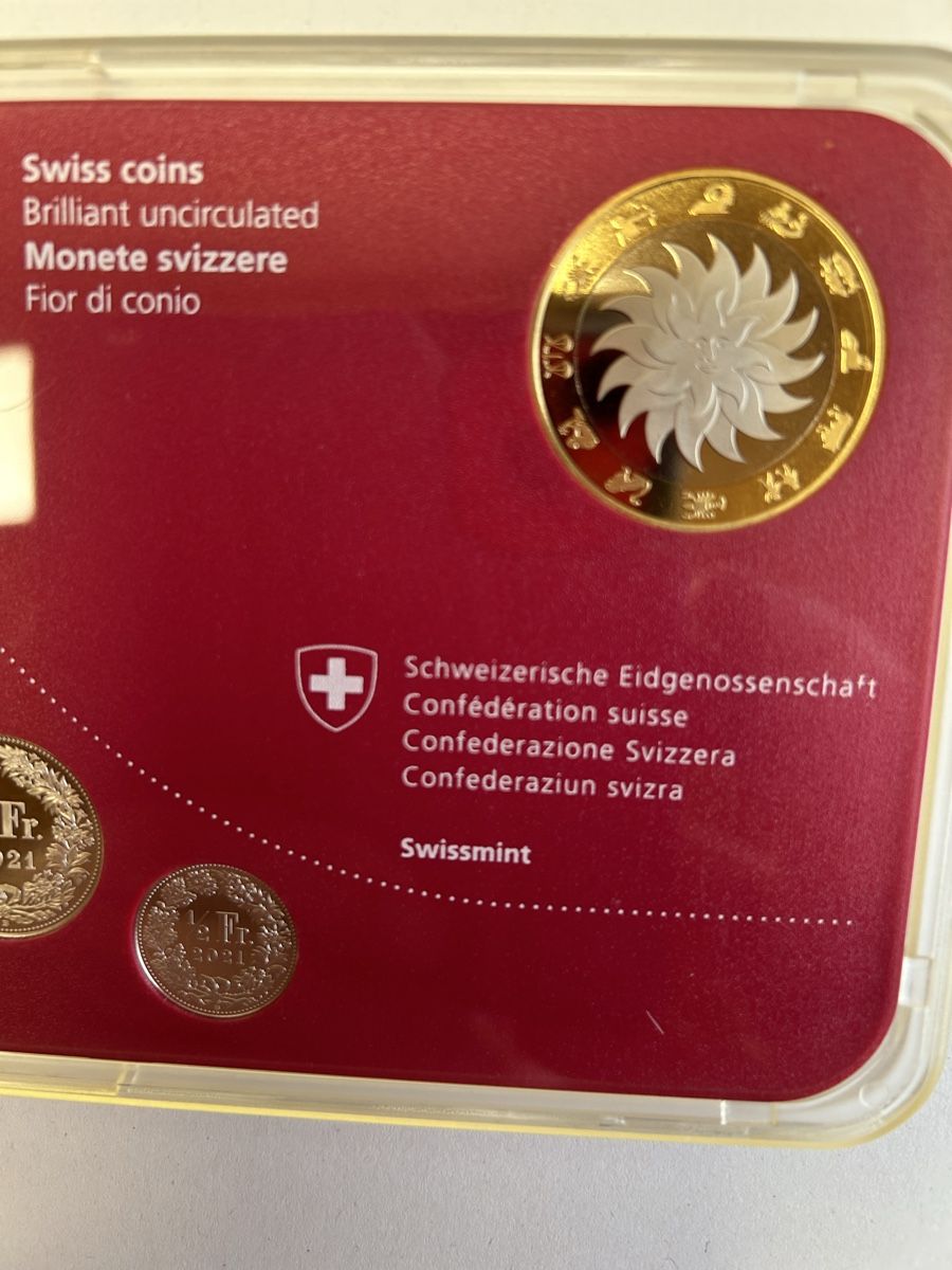 Tutti le monete: Schweizer Münzsatz 2021 Stempelglanz mit Preisvorschlag – Nuovo e nell'imballaggio originale da Zetzwil venduto da Knopfbatterien 4