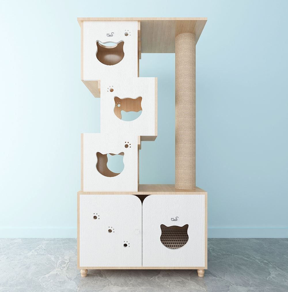 Tiragraffi: CatS Design "2 in 1 Kratzbaum & Klo" – Nuovo e nell'imballaggio originale da Mönchengladbach venduto da Zoopplier 3