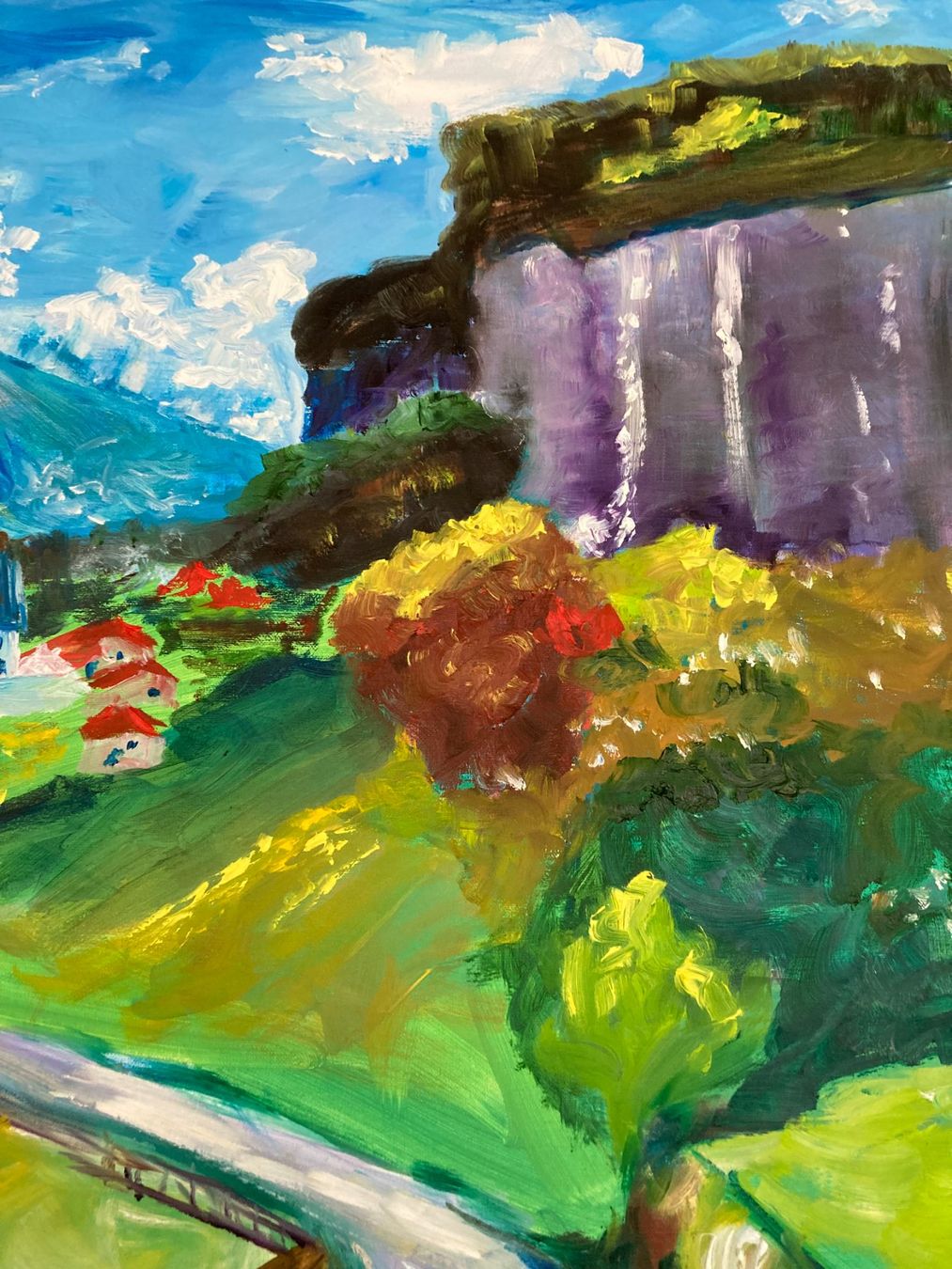 Dipinti: Ölgemälde "Herbstlandschaft in Lauterbrunnen" – Nuovo (secondo la descrizione) da Cham venduto da Felha 7