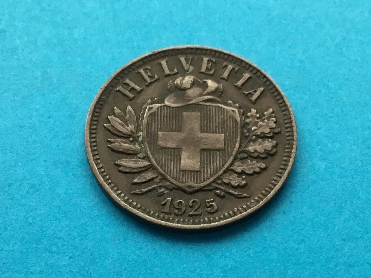 Tutti le monete: 2 Rappen 1925 VZ – Usato da St. Margrethen SG venduto da alfapeugeot10