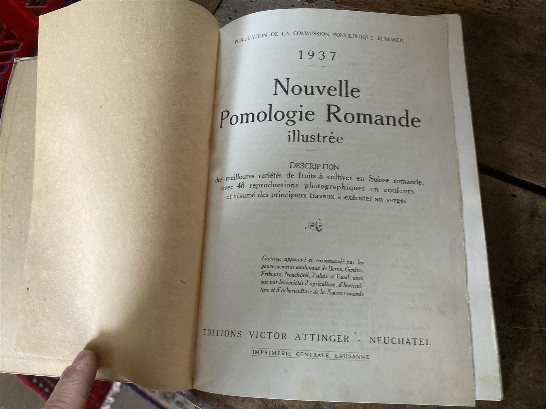 Libri: 1937 Nouvelle Pomologie romande illustré – Usato da Bern venduto da Jwpm66 1