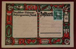 Illustrierte Karte - Deutscher Männergesangsverein Zürich