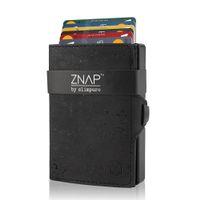 ZNAP 8 - slim Wallet Korkleder Schwarz
