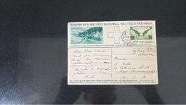 Postkarte Bundesfeier 1931 Lawinenschaden Platta