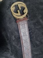 ceinture gucci 90 cm unisexe brune et or