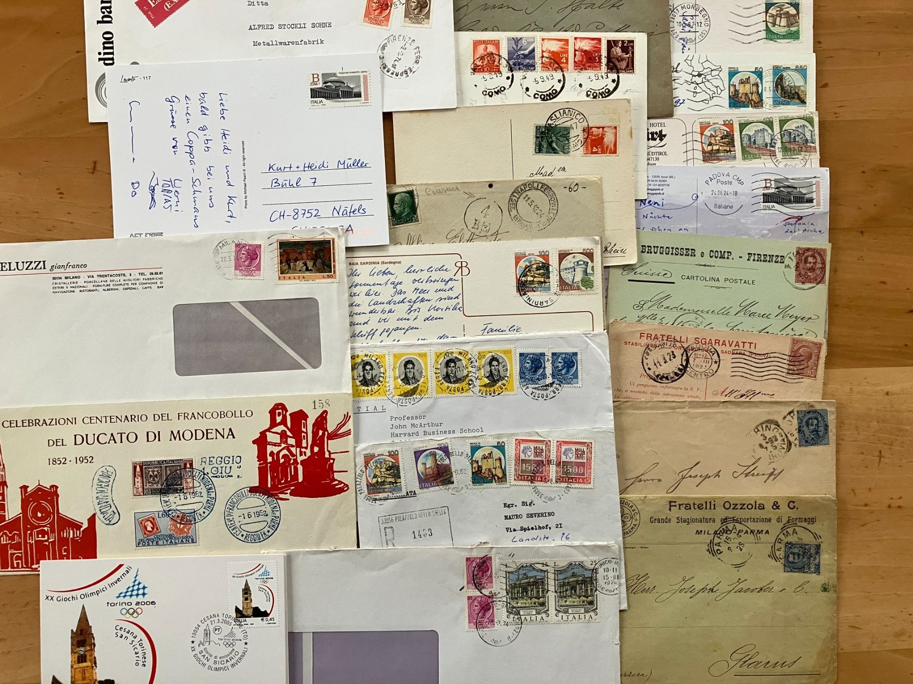 Tutti i francobolli: Italien, 55 Belege, Briefe, alte FDC, Postkarten, Ansichtsk – Usato da Näfels venduto da cff2202 1