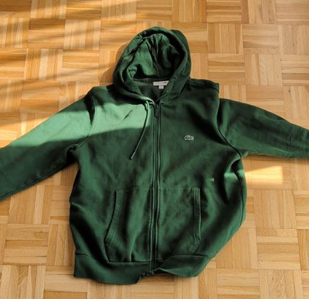 Lacoste Zip-Hoodie, Grösse L, Dunkelgrün