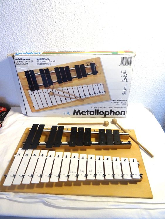 GOLDON Metallophon Xylofon Xylophone 25 Metallplatten /Holz Kaufen