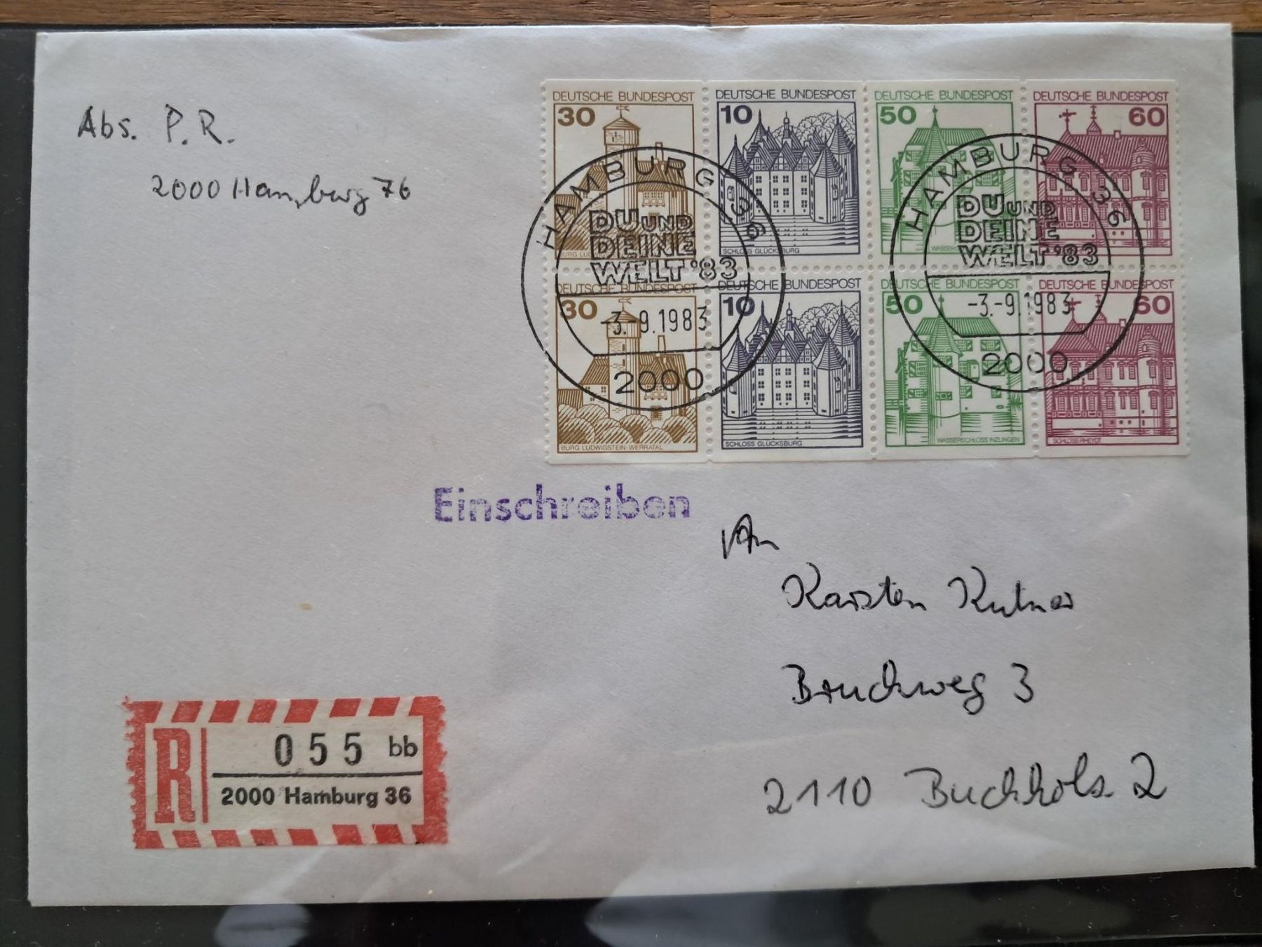 Alle Briefmarken: BRD Markenheftchen auf Brief – Gebraucht aus Granges-Paccot von Pfau12 2