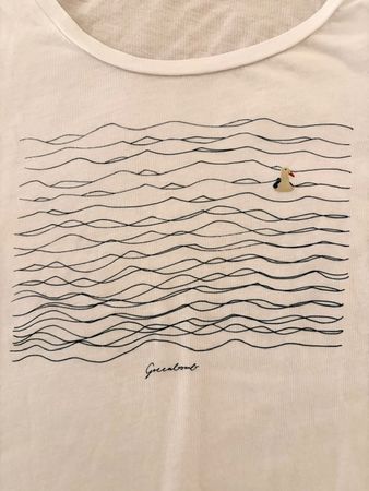 Tshirt weiss, mit lustigem Print, M